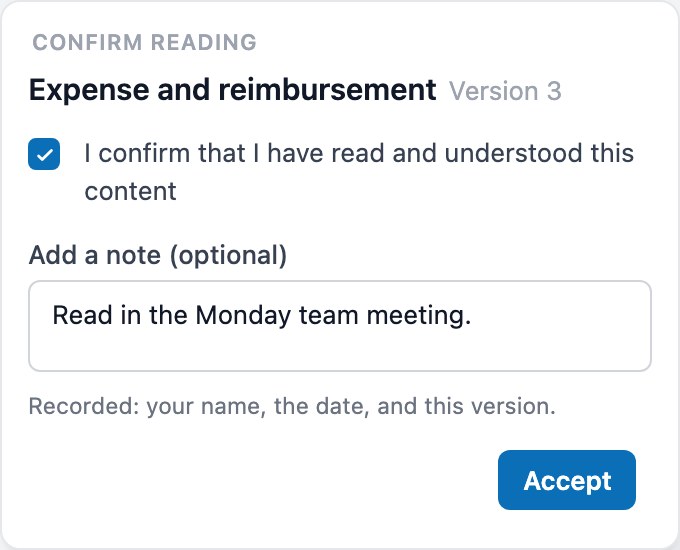 Someone confirming they have read it