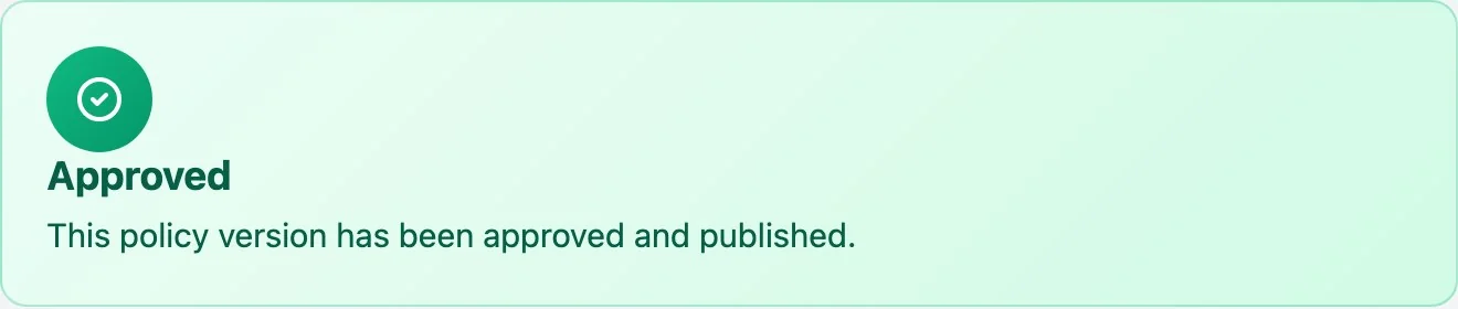 The approval itself
