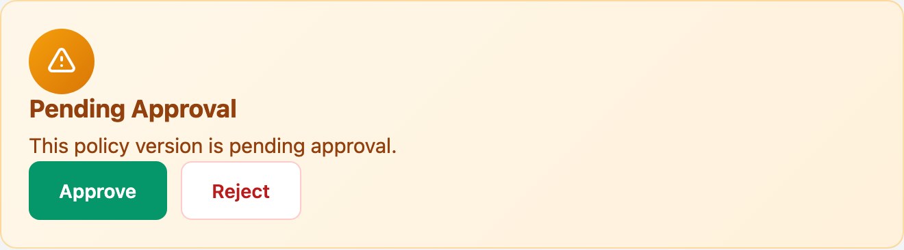 A version waiting on a sign-off