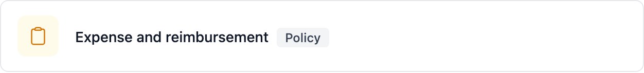One item in the path, a policy